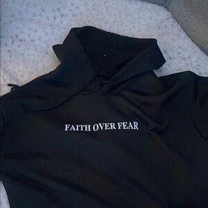 Black Faith Over Fear Hoodie